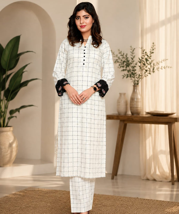 EGG WHITE KURTA